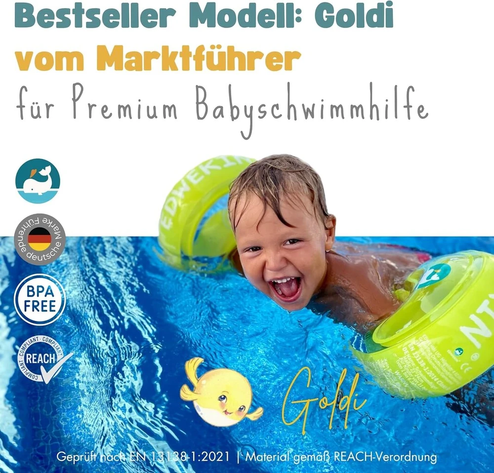Edwekin® Vaikų plaukimo ratukai (1-6 m.) | Patvirtinta kokybė | Didelės oro kameros