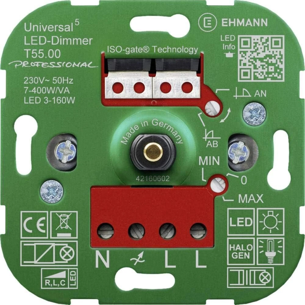 Ehmann Universalus Led Dimmeris 3-160w/7-400va su Iso Gate Technologija