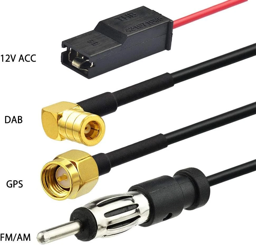 Eightwood Automobilio Dab/dab+ Antena su Stiprintuvu ir Gps