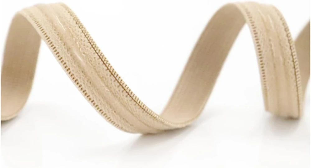 Elastinga neslystanti juosta siuvimui, 5m x 20mm, kūno spalvos