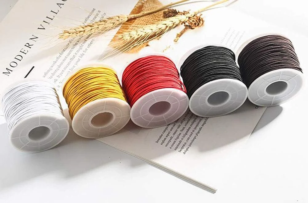 Elastingas siūlas papuošalams, 0.8mm, 100m, kavos spalvos