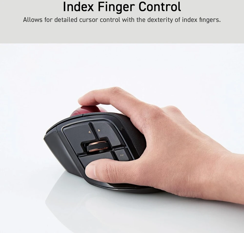 Kilimėlis Elecom Trackball pelė M-dpt1mrxbk, laidinė, belaidė ir Bluetooth, skirta žaidimams, didelio našumo rubininis rutuliukas, pažangus reagavimas, 8 programuojami mygtukai, sklandus slinkimas, ypač didelė, Deft Pro, juoda