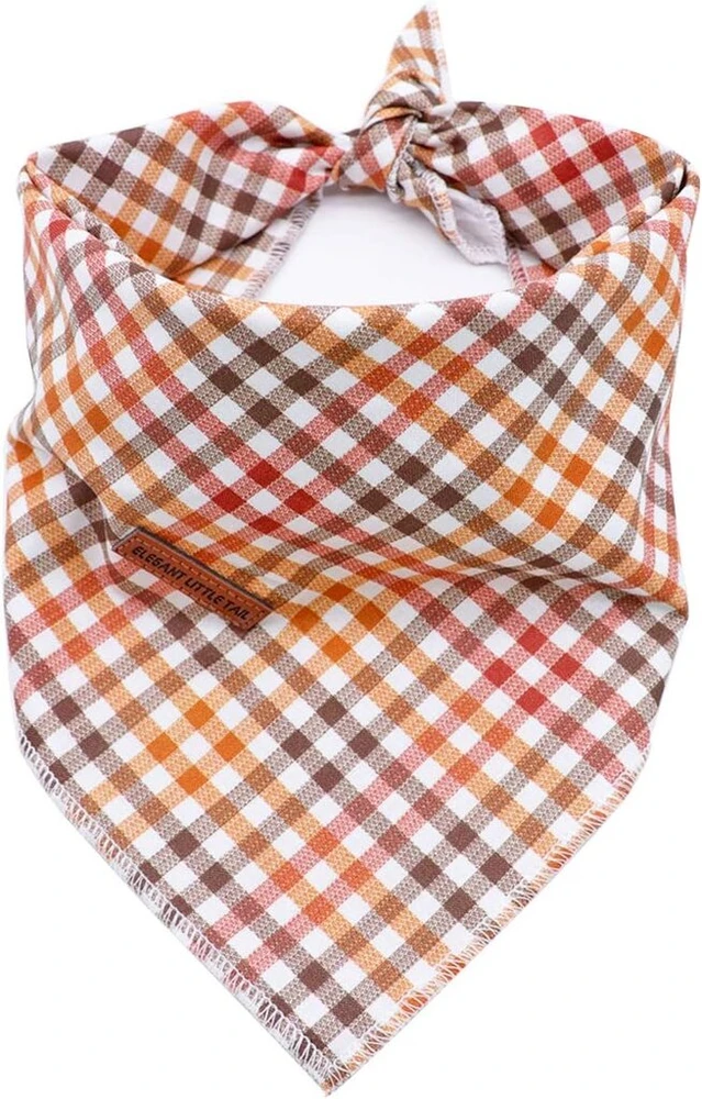 Elegant little tail Rudens šunų bandana berniukams mergaitėms mažiems vidutiniams dideliems šunims šventinė patogi šunų seilinukas reguliuojama kvadratinė šunų bandana naminiams gyvūnams