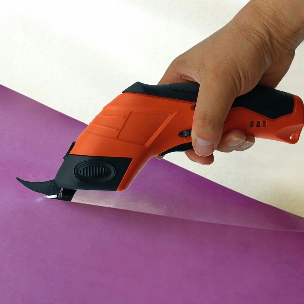 Elektrinės žirklės, skirtos odai, iškarpų albumams, kartonui