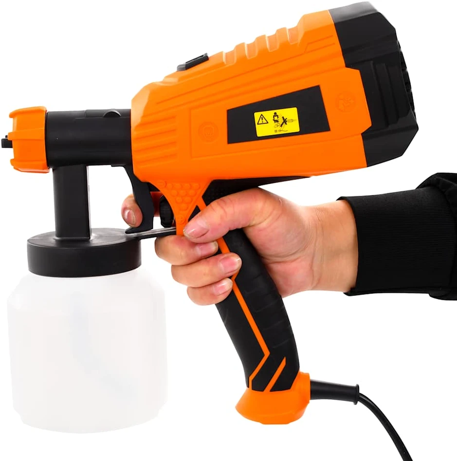 Elektrinis dažų purkštuvas su 3 dydžių antgaliais, 500W, 800ml
