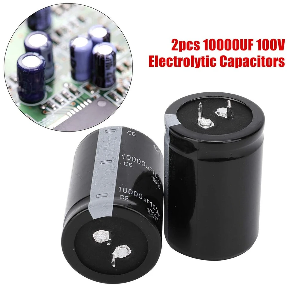 Elektrolitinis kondensatorius 100v 10000uf, 105°c, 2 vnt.