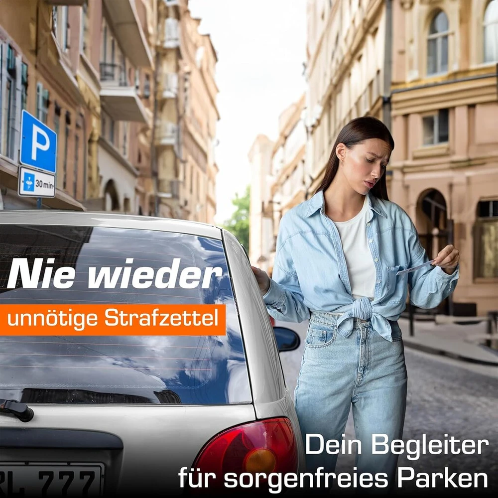 Elektroninis parkavimo diskas su vokišku Kba patvirtinimu | Elektrinis parkavimo laikmatis su baterija | Automatinis ir skaitmeninis | Automobilio aksesuarai, dovanos moterims ir vyrams