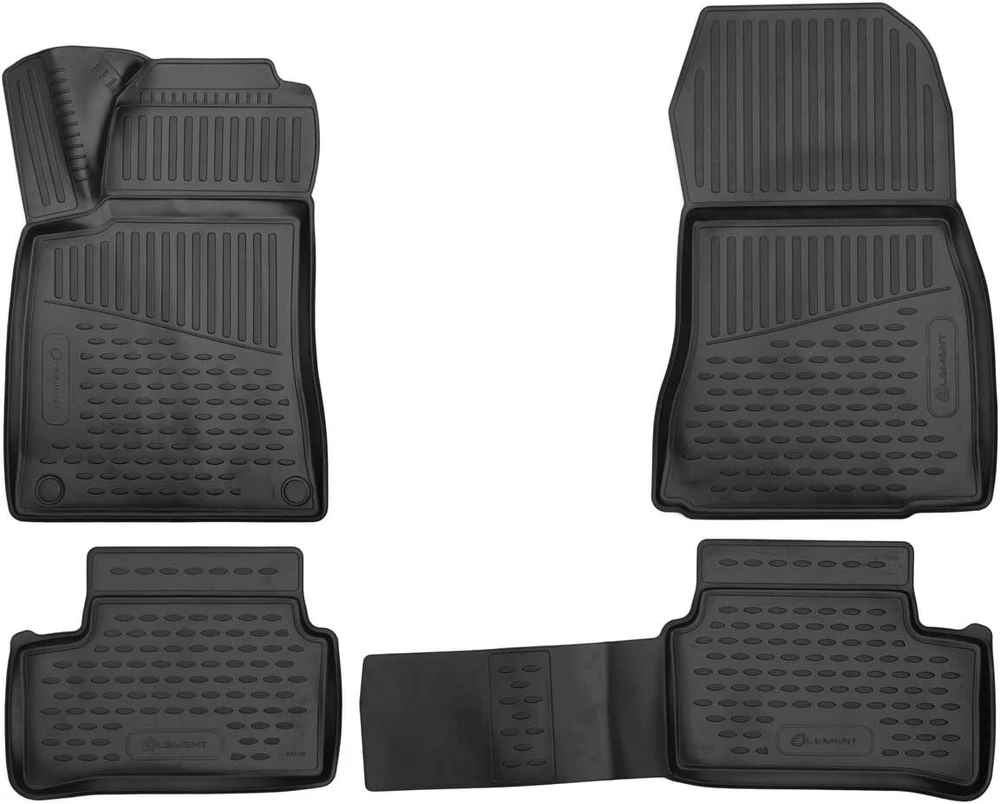 Element 3d guminiai kilimėliai, pritaikyti Mercedes Cla Class X117 180 Shooting Brake 2015-2019, 4 dalių komplektas, juodi