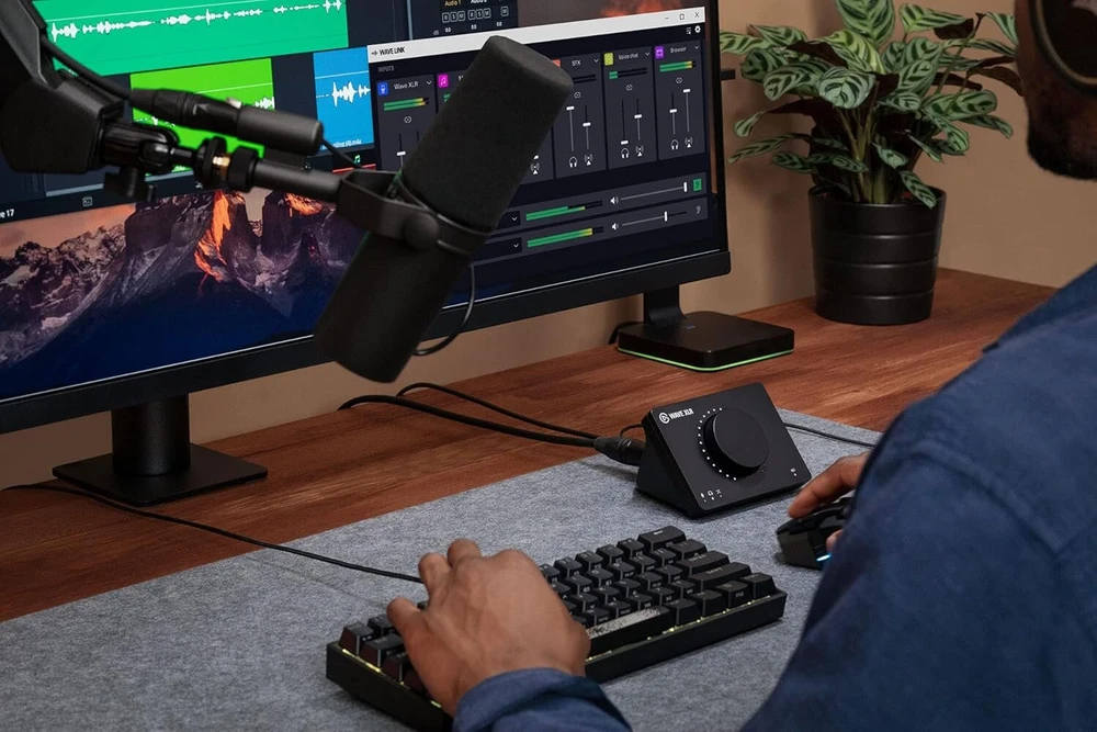 Elgato Wave garso mikšeris ir priešstiprintuvas Xlr mikrofonui, sąsajos valdymas, 48v fantominis maitinimas, nutildymo jutiklinis skaitmeninis mikšavimo programinė įranga transliacijoms, įrašymui, podcast'ams, Mac/pc