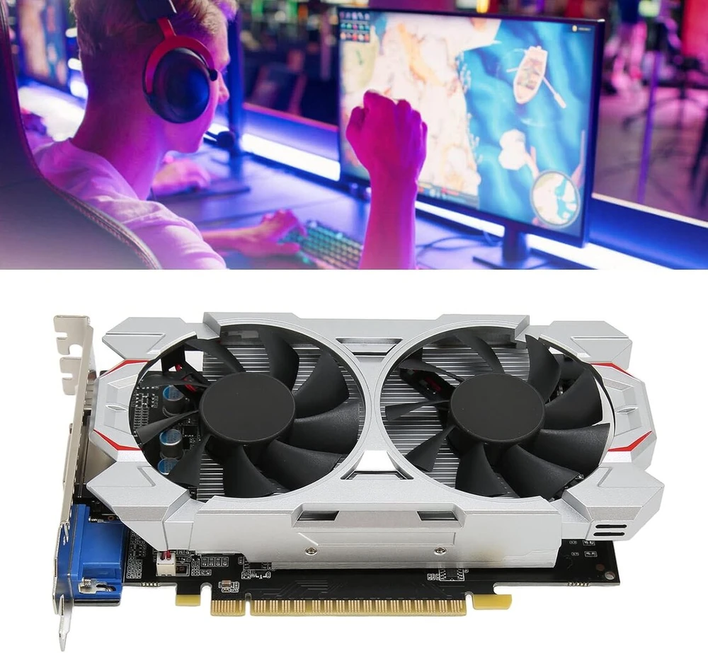 Elprico Gtx750ti 4gb Gddr5 vaizdo plokštė žaidimams, 4k Hd išvestis, 1072mhz, 5400mhz, 640sp, Directx 12, 70w Tdp, Hdmi, Dvi, Vga, stacionariam kompiuteriui, skirta žaidimams