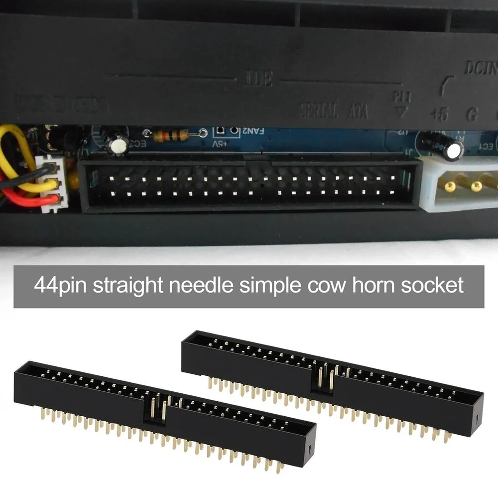 Emagtech 5 vnt. 44 kontaktų Ide prievado dėžutės jungties antraštė 2 x 22 dviguba eilė 2,0 mm žingsnio kištuko jungties pakeitimas, suderinamas su Commodore-amiga 1200/600