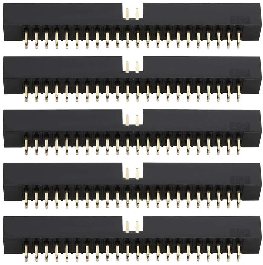 Emagtech 5 vnt. 44 kontaktų Ide prievado dėžutės jungties antraštė 2 x 22 dviguba eilė 2,0 mm žingsnio kištuko jungties pakeitimas, suderinamas su Commodore-amiga 1200/600