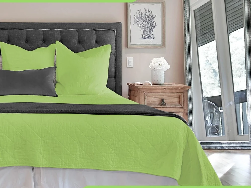 Emily's Check lengvas vaikiškas žaidimų pledas, pikniko pledas 100 x 135 cm, žalias
