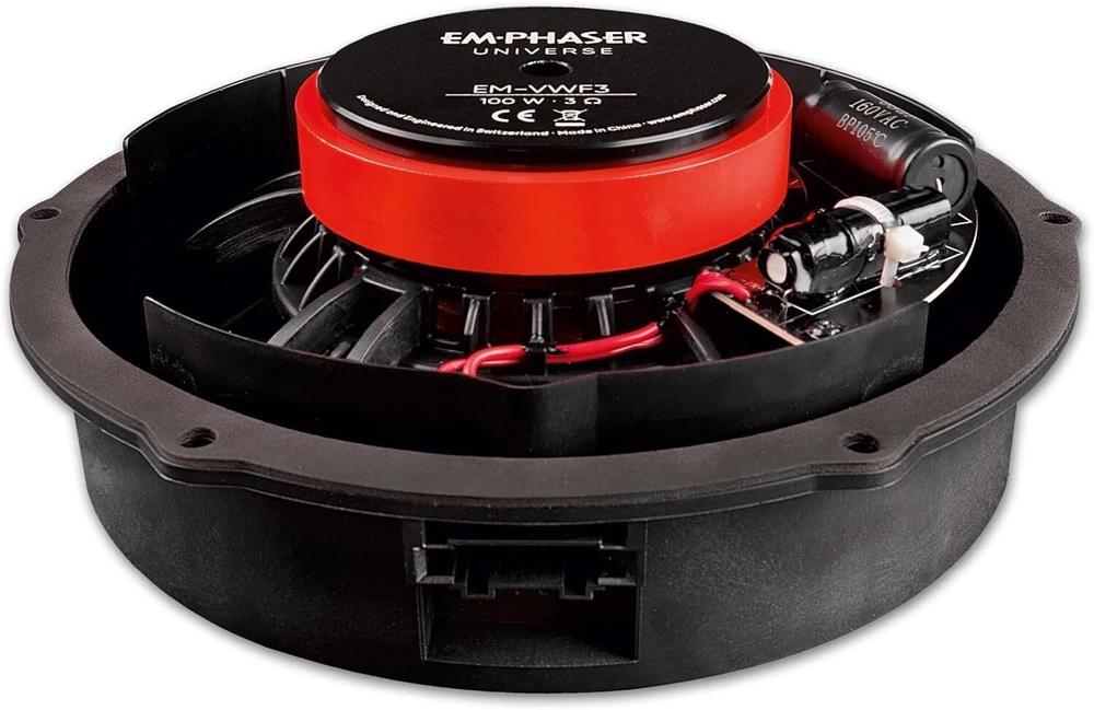 Emphaser em-vwf3 - plug & play 3 krypčių 20 cm / 8 colių komponentų sistema, suderinama su vw t5 transporters, motorhomes, įmontuotas garsiakalbis durims/prietaisų skydeliui, 100 w rms