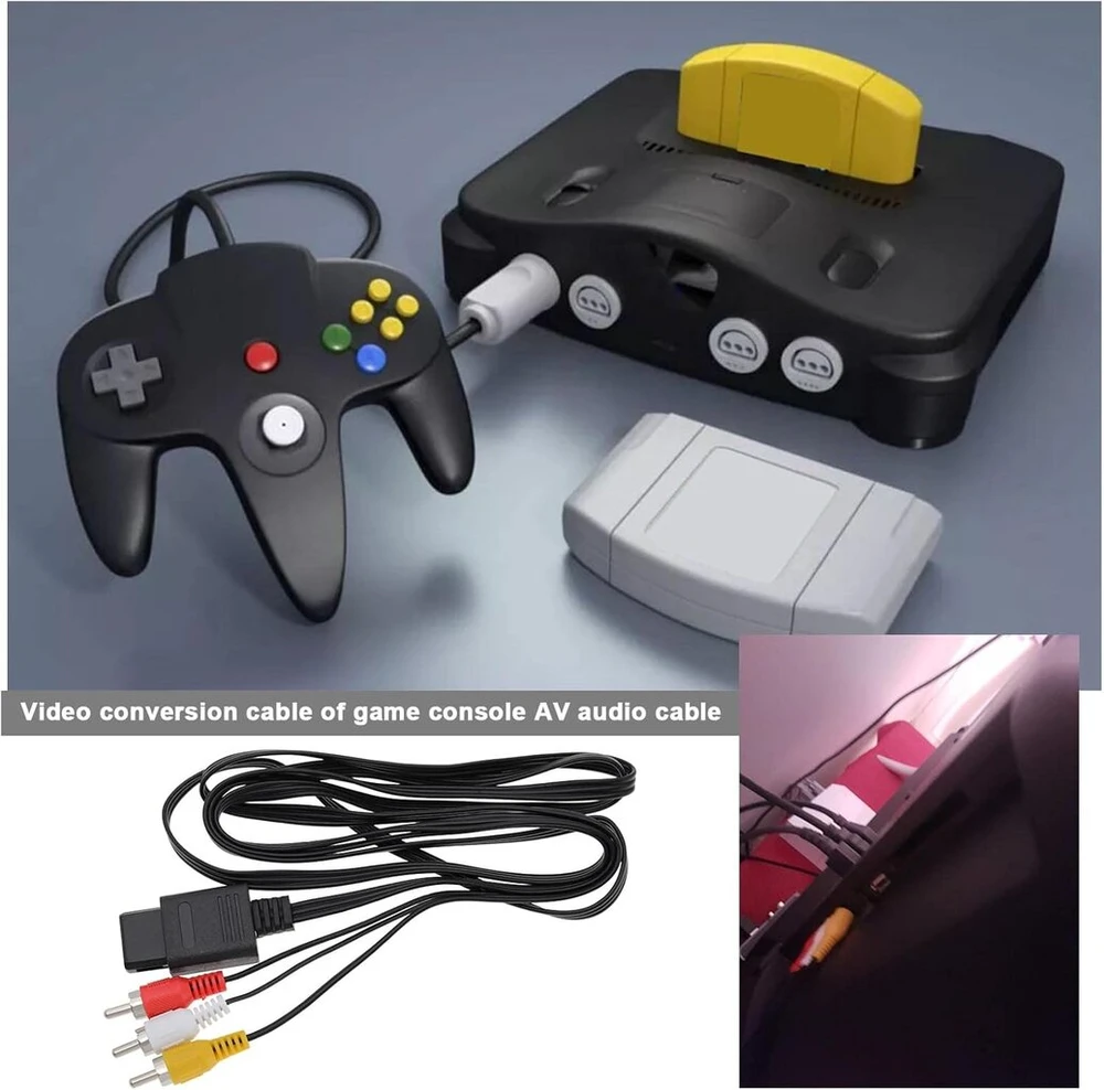 Emsea Av vaizdo kabelio pakeitimo kabelis, suderinamas su Nintendo 64 N64/gamecube/snes Av kabelio pakeitimo kabeliu