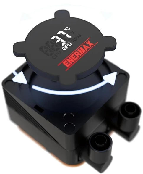 Enermax Liqmax Iv 240 mm Aio Cpu vandens aušinimas su dviguba kamera Tdp 360w+ Intel Lga 1851/1700/115x/2066 Amd Am5/am4 skaitmeninis ekranas 2x 120 Pwm didelio našumo ventiliatorius Elc-lmiv240-sf