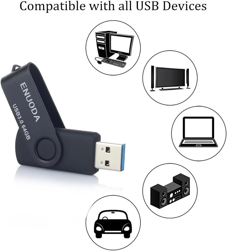 Enuoda 16 Gb sukamasis metalinis Usb atmintukas, didelės spartos Usb 2.0 atmintinė (įvairių spalvų)