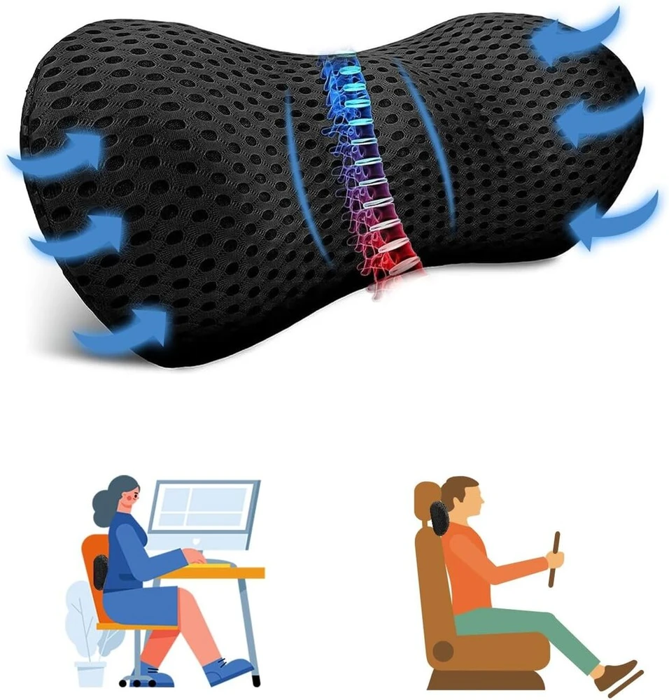 Ergonomiška juosmens atrama iš atminties putų su dirželiais