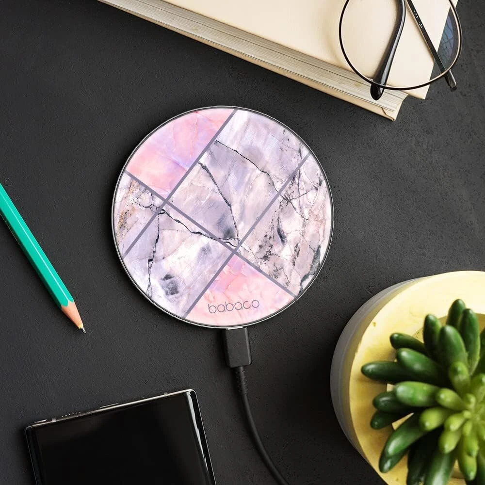 Ert group originalus ir oficialiai licencijuotas babaco indukcinis įkroviklis, pattern abstract 036 belaidžio įkrovimo stotelė 1 metras 10w micro usb kabelis
