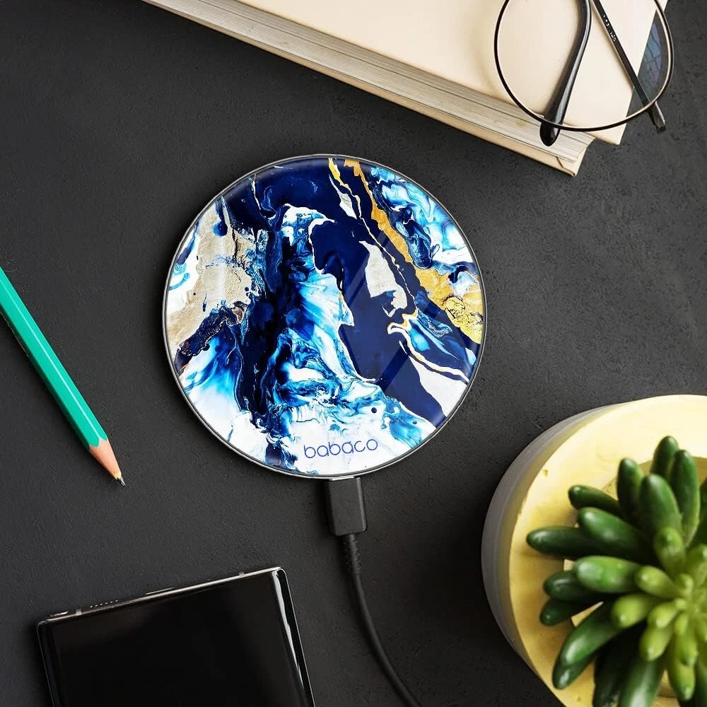 Ert group originalus ir oficialiai licencijuotas babaco indukcinis įkroviklis, pattern abstract 010 belaidžio įkrovimo stotelė 1 metras 10w micro usb kabelis