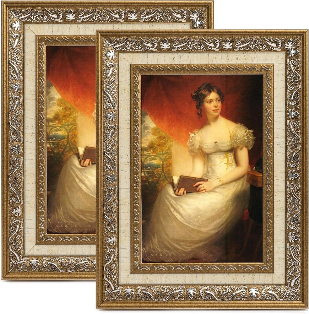 Esdallina 10 x 15 cm nuotraukų rėmelis (2 vnt.) retro dizainas klasikinis paprastas namų biuro dekoras
