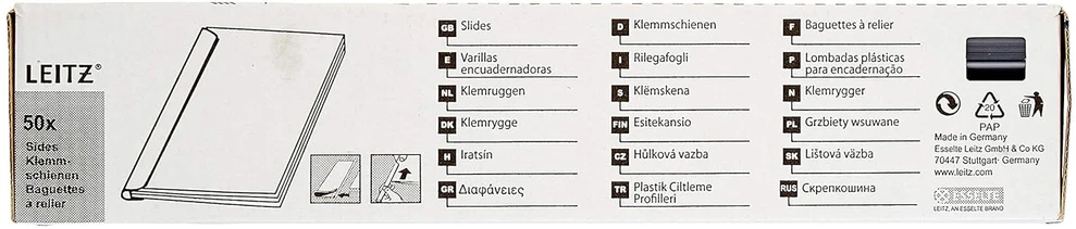 Esselte įmautės segiklis 6 mm skaidrus, 50 vnt. pakuotė, 21783