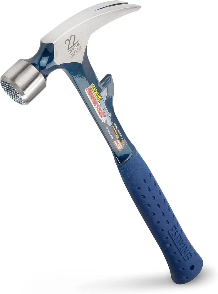 Estwing E6-22tm 22oz 13.5 colių plaktukas su frezuotu galvute ir antivibracine rankena