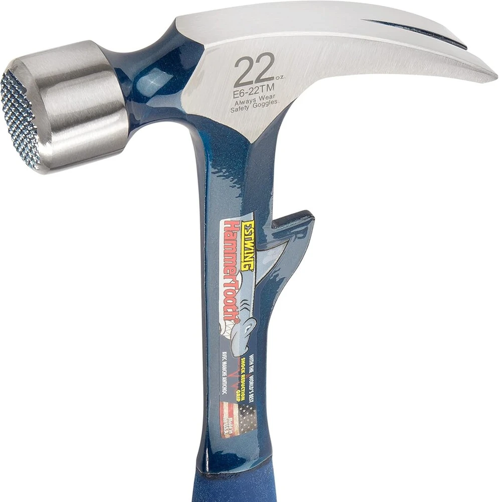 Estwing E6-22tm 22oz 13.5 colių plaktukas su frezuotu galvute ir antivibracine rankena