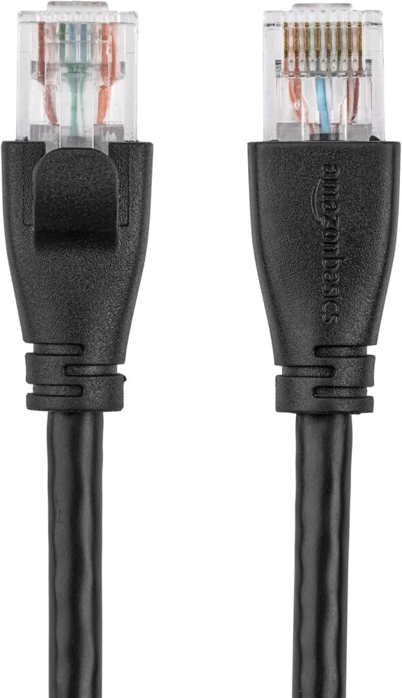Ethernet Cat 6 kabelis Rj45, 3 m, juodas