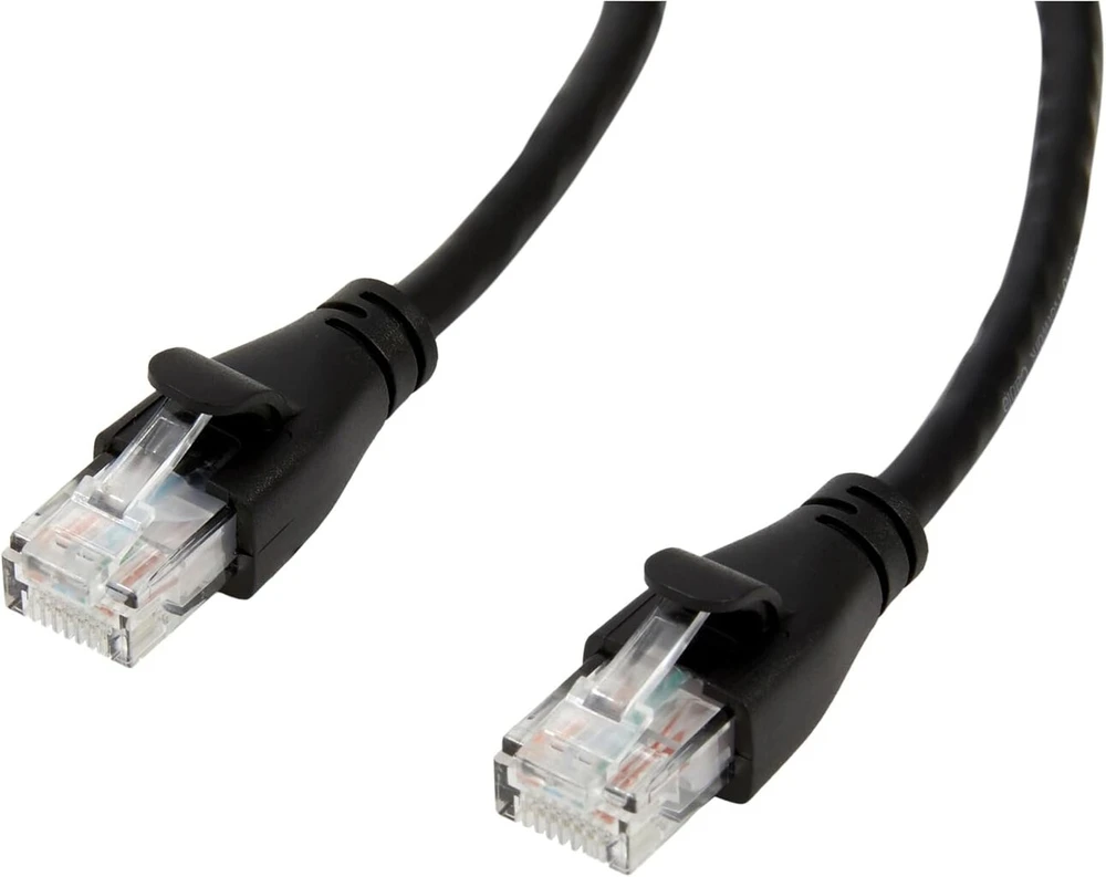 Ethernet Cat 6 kabelis Rj45, 3 m, juodas