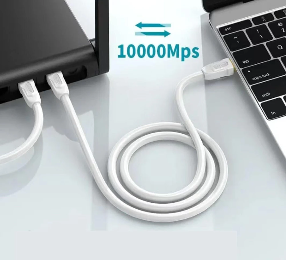 Ethernet kabelis Cat 7 Stp 20m, 10 Gbit/s, 600 Mhz, apvalus