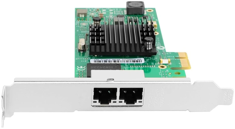 Euqvos pcie ethernet tinklo plokštė, skirta intel i350-t2 i350am2 chipset pcie 2.1 x1 1gb dual port rj45 lan kortelei, palaiko windows serveris/windows/linux/vmware/esx