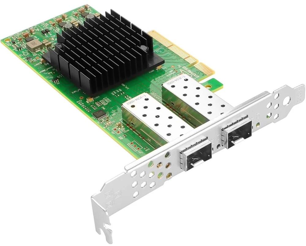 Euqvos Pcie Ethernet tinklo plokštė, skirta Mellanox Mcx4121a-acat Connectx4 Lx lustų rinkiniui, Pcie 3.0 X8 25gb dviejų prievadų Sfp28 Lan plokštė, palaikanti Windows Server/windows/linux/vmware/esx
