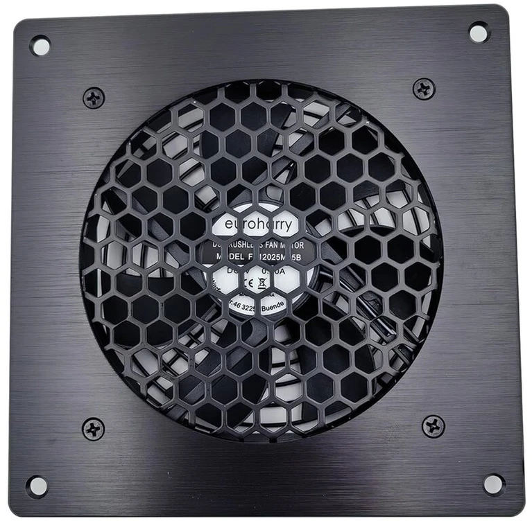 Euroharry usb ventiliatorius 120 mm, skaitmeninis ekranas, temperatūros kontroliuojama tyli ventiliatoriaus sistema, 5 v ventiliatorius su moderniu šlifuoto juodo aliuminio rėmu namų kino teatro av spintelėms