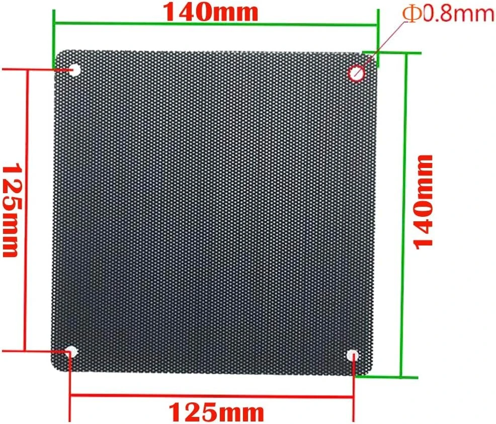 Euroharry ventiliatoriaus dangtelis su itin smulkiu dulkių filtru kompiuterio pc ventiliatoriui smulkių dulkių filtras 120 mm/140 mm korpuso ventiliatoriaus tinklelis, 10 vnt. (10 x 140 x 140 mm, juodas)