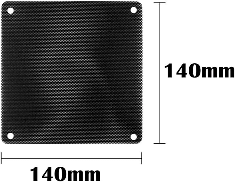 Euroharry ventiliatoriaus dangtelis su itin smulkiu dulkių filtru kompiuterio pc ventiliatoriui smulkių dulkių filtras 120 mm/140 mm korpuso ventiliatoriaus tinklelis, 10 vnt. (10 x 140 x 140 mm, juodas)