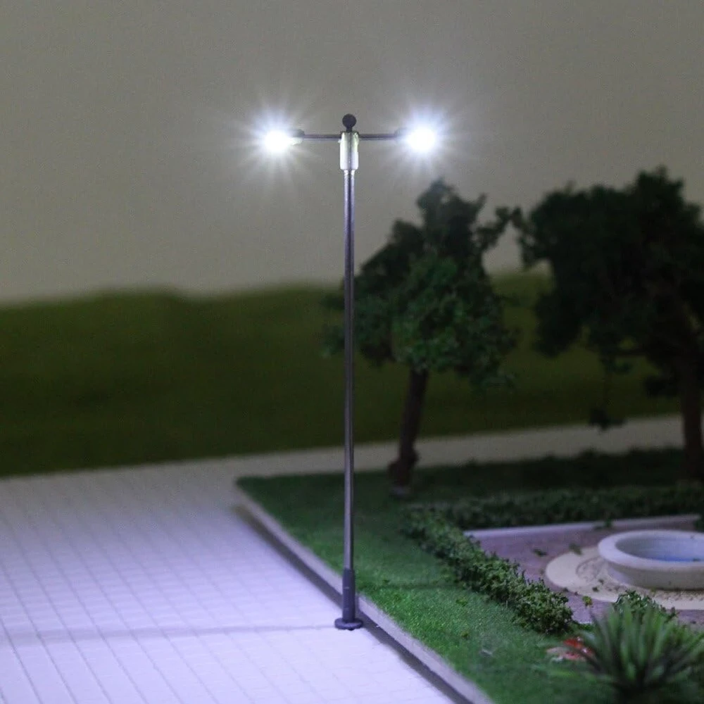 Evemodel Lqs11w 10 vnt. dvigubų lempų Led 80 mm Tt/n gatvių apšvietimas, lankstus aukštis 3 V 12 V