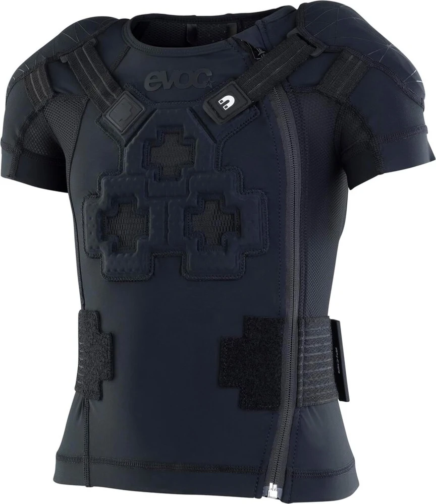 Evoc Protector Jacket Kids Liteshield Flex nugaros ir pečių apsaugos, 3d ventiliacija, tvarus gamyba iš perdirbto Mipan(r) nailono, dydis: Js, juoda