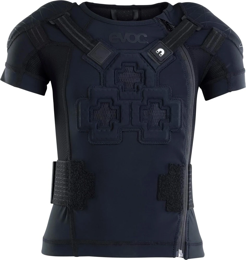 Evoc Protector Jacket Kids Liteshield Flex nugaros ir pečių apsaugos, 3d ventiliacija, tvarus gamyba iš perdirbto Mipan(r) nailono, dydis: Js, juoda
