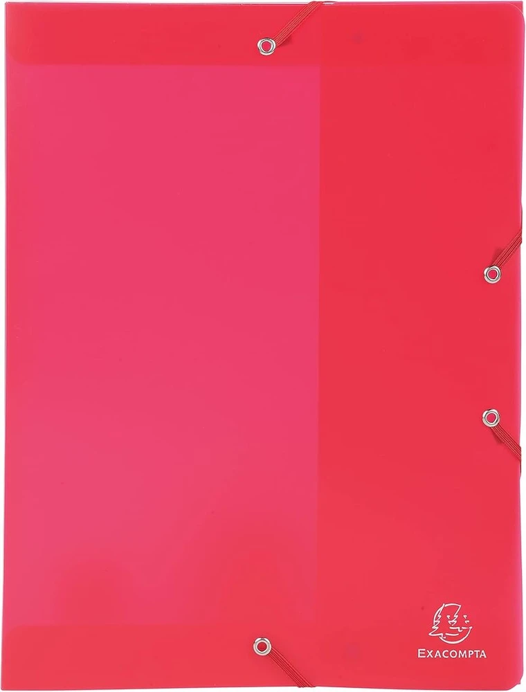 Exacompta Chromaline 59875e dėžutės dokumentams, 4 vnt., polipropilenas, 25 mm nugarėlė, raudona