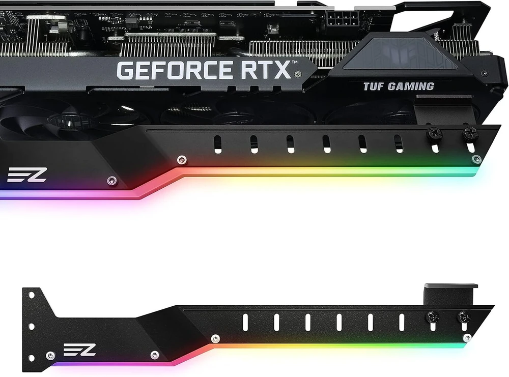 Ezdiy-fab Gpu laikiklis su Argb Led apšvietimu, juodas