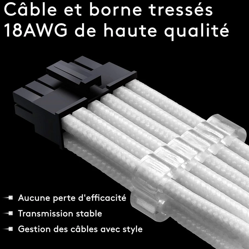 Ezdiy-fab Rtx 3000 serijos 12-pin į 2x 8-pin prailginimo laidas 300 mm