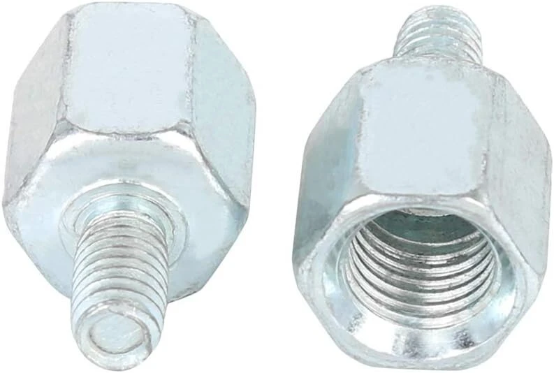 F Fierce Cycle 5 dalių 10 mm Rh į 6 mm Rh galinio vaizdo veidrodėlio adapteris sidabrinis motociklui dviračiui