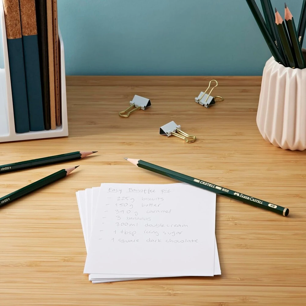 Faber-castell Castell 9000 Pieštukai Hb, Mediniai, Juodi, Trikampiai