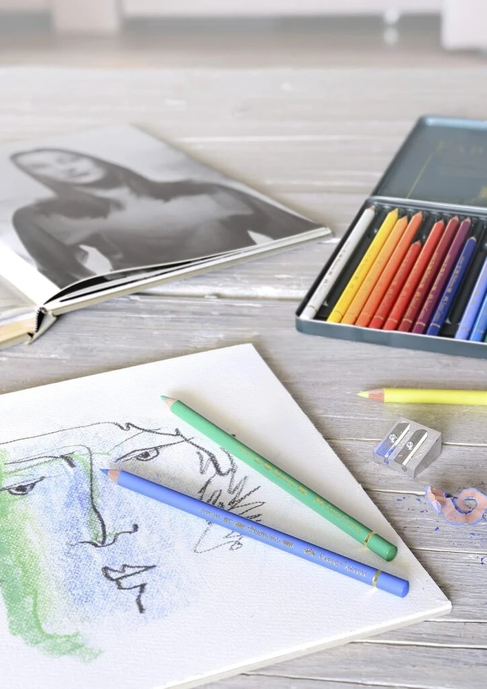 Faber-castell Polychromos spalvoti pieštukai, 24 vnt., metalinė dėžutė