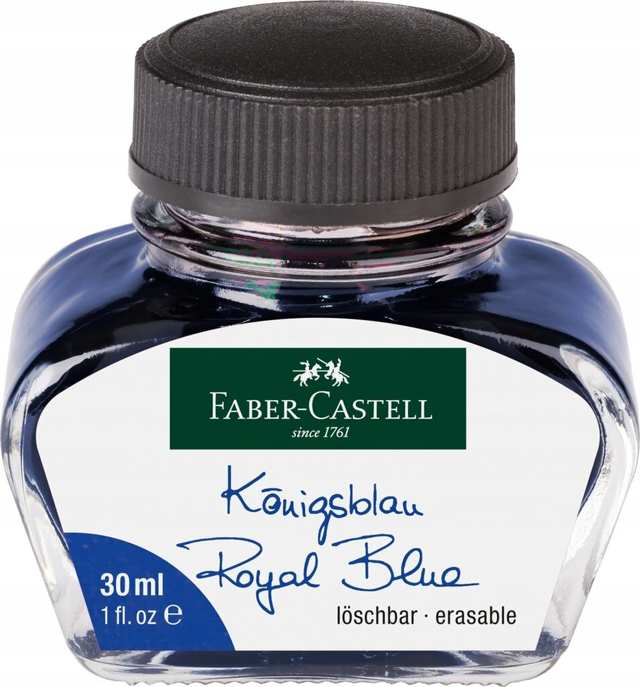 Faber-castell rašalo plunksnakotis, 30 ml, mėlynas