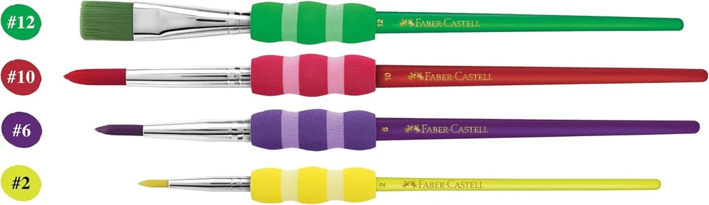 Faber-castell teptukų rinkinys 4 vnt. su minkšta rankena