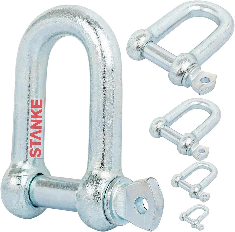 Factory Stanke Times Combination 10 mm apvalus galvanizuotas grandinės lyno jungties trumpas plokščias grandinės jungtis