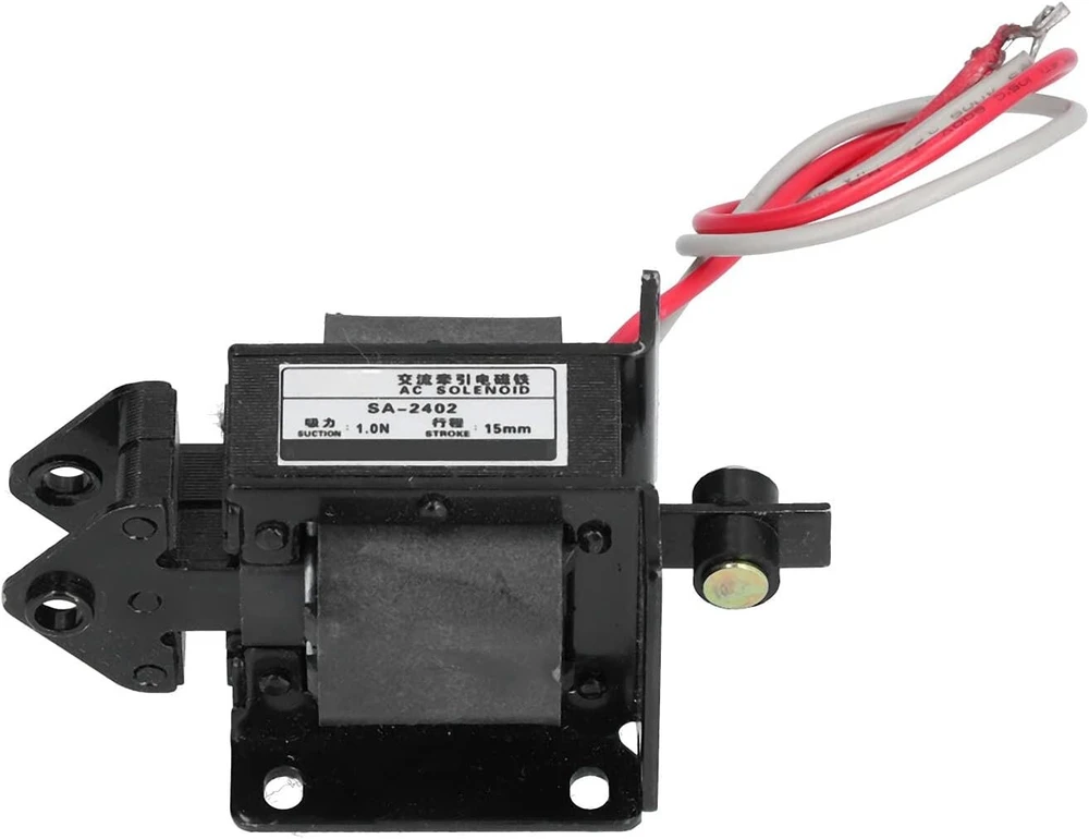 Fafeicy Ac solenoidinis elektromagnetas 220v stūmimo traukos elektromagnetas, graži išvaizda, lengvas, greitas traukimas ir atleidimas, mažas energijos suvartojimas, skirtas nuotolinio valdymo sistemoms, #711
