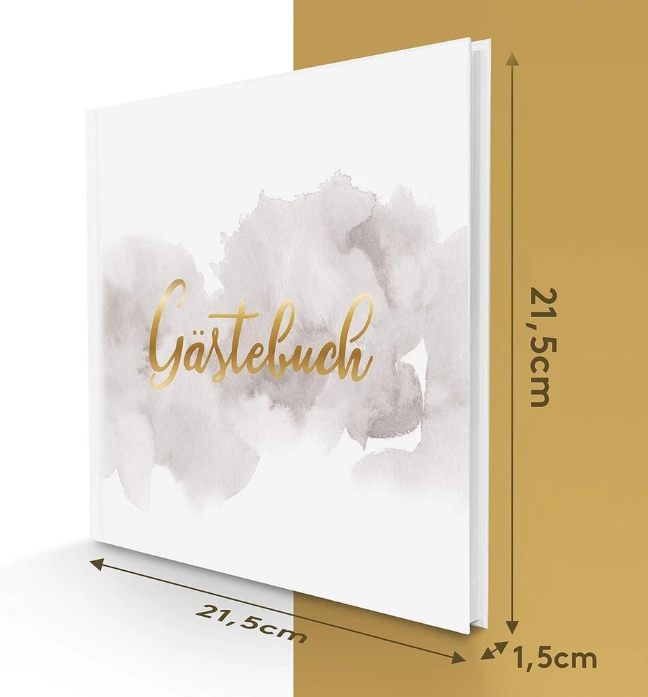 Fairytale Wedding © vestuvių svečių knyga su 100 puslapių ir aukštos kokybės kietu viršeliu, skirta žymėjimui arba piešimui, 21,5 x 21,5 cm – vestuvių knyga svečiams kaip svečių knyga